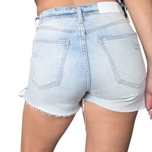 Pistola Nova High Rise Short Cutt Off Womens 26 Button Fly 3"‎ Distressed Retro